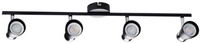 Oprawa lampa sufitowa ENALI 4xGU10 czarna 68cm Kanlux