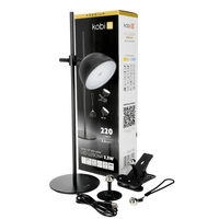 Lampka Biurkowa Stołowa LED 3.5W 220lm CCT 120° Akumulatorowa Czarna IP54 Lizbona Kobi
