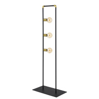 Lampa Podłogowa Stojąca HYDRIA Czarno-Złota Geometryczna 3xE27 5205 TK Lighting