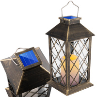 Lampa Solarna Ogrodowa LED Stojąca Latarnia LIRIO 2 IP44 Wisząca Patyna Latarenka LUMILED