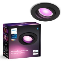 Oprawa Podtynkowa Wpuszczana LED 4.2W 400lm IP20 White and Color Ambiance RGB + TW Czarna Inteligentna SMART Zigbee Bluetooth Centura Philips HUE