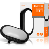 Lampa LED Przemysłowa Zewnętrzna Kinkiet Elewacyjny 6W 420lm 4000K IP54 Czarny z Modułem Awaryjnym Bulkhead Ledvance