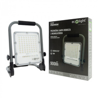 Naświetlacz LED Reflektor Akumulatorowy 30W 900lm 5000K Zimna 3000mAh IP65 Ecolight