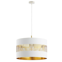 Lampa Wisząca Sufitowa TAGO WHITE Żyrandol Biało-Złota Nowoczesna E27 3222 TK Lighting