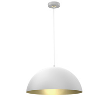 Lampa Wisząca Sufitowa BETA Biała Złota 1xE27 45cm Milagro