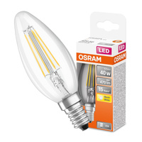 Żarówka LED B35 Świeczka E14 4W = 40W 470lm 2700K Ciepła 300° Retrofit Filament CLASSIC Osram