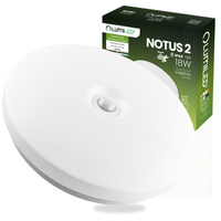 Plafon LED Lampa Sufitowa Natynkowa 18W NOTUS 2 Okrągły Czujnik Ruchu IP44 33 cm LUMILED