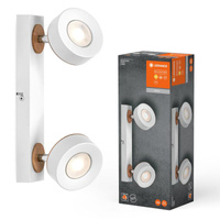 Lampa LED Ścienna Sufitowa Kinkiet Oprawa Natynkowa 9.6W 615lm CCT Dekoracyjna Biały Spot Pluto Ledvance