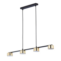 Lampa Sufitowa Wisząca DALLAS GOLD/BLACK Żyrandol Czarno-Złota Nowoczesna 4xGX53 6094 TK Lighting