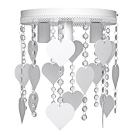 Lampa dziecięca sufitowa biała Żyrandol dla dzieci Serduszka CORAZON 3x E27 Metal i kryształki Milagro
