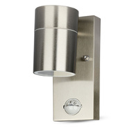Lampa Ogrodowa Oprawa Elewacyjna Kinkiet GU10 IP44 Z czujnikiem ruchu Srebrny VT-7621 V-TAC