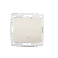 Łącznik Zwierny Krzyżowy 10A Kwadratowy Beżowy LOGI Kanlux