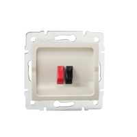 Gniazdo Audio Głośnikowe Pojedyncze Kwadratowe Beżowe LOGI Kanlux