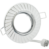 Oprawa sufitowa podtynkowa metalowa Fobos 7805 GOLDLUX (Polux) okrągła biała + gniazdo MR16