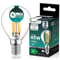 Żarówka LED E14 Kulka P45 2,2W 470lm = 40W 4000K Neutralna 360° Filament KLASA A LUMILED