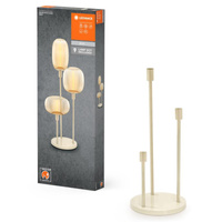 Lampa Stojąca Oprawa Ozdobna Podłogowa Dekoracyjna Vintage 3xE27 Beżowa Stick LEDVANCE