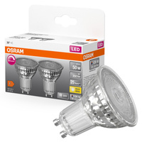 2x Żarówka LED PAR16 Reflektor GU10 4.5W = 50W 350lm 2700K Ciepła CRI90 36° Ściemnialna SUPERSTAR Osram