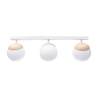 Lampa Sufitowa SFERA Drewniana 3xE14 Listwa Milagro