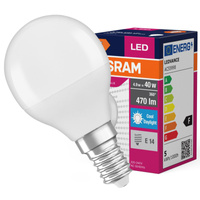Żarówka LED P45 Kulka E14 4.9W = 40W 470lm 6500K Zimna 150° VALUE CLASSIC Osram