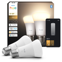 2x Żarówka LED E27 A60 9.5W = 75W 1100lm 2700K Biała Ciepła SMART Inteligentna Bluetooth ZigBee White Philips HUE