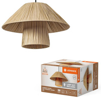 Lampa Sufitowa Wisząca Dekoracyjna E27 Zwis Brązowy Bambus Decor Ledvance