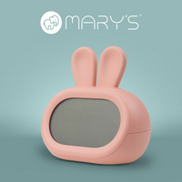 Zegar Elektroniczny dla Dzieci BUDZIK Różowy USB Akumulatorowy 1200mAh KRÓLIK MARY'S