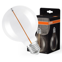 Żarówka LED Dekoracyjna G95 Kula E27 2.2W = 16W 150lm 2700K Ciepła 320° Filament Vintage 1906 Osram