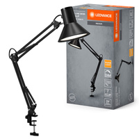Lampa Stołowa Biurkowa LED Klips Regulowana 9W 393lm 3000K Ciepła Ściemnialna Czarny Office Line Ledvance