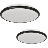 Plafon LED Lampa Sufitowa Natynkowa TERMA Czarny 24W LED IP44 Ø360 mm Milagro