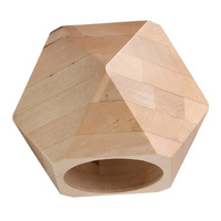 Lampa Ścienna Kinkiet G9 Geometryczna Brązowa Skandynawska Woody Sollux