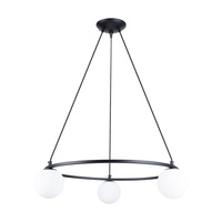 Lampa Sufitowa Wisząca Zwis 3x G9 Żyrandol Geometryczna Czarna Nowoczesna Yoli Sollux