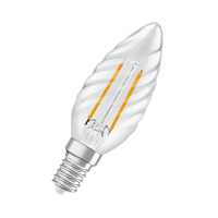 Żarówka LED B35 E14 Świeczka 1.8W = 25W 250lm 2700K Ciepła 320° Filament Ściemnialna SUPERSTAR Osram
