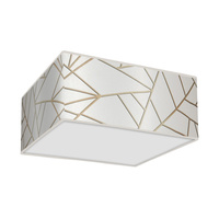 Plafon LED Lampa Sufitowa ZIGGY Biała Złota 2xE27 Milagro