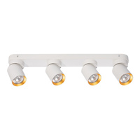 Lampa Sufitowa ANDY 4xGU10 Biały Złoty Milagro