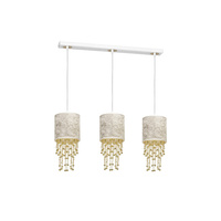 Lampa wisząca ALMERIA 3xE27 Elegancka Sznury Korali MLP6445 Milagro Metal + Tworzywo sztuczne+ Tkanina