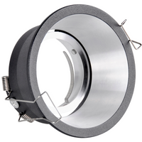 Oprawa Podtynkowa Okrągła Ruchoma KOLDING Czarno - Srebrna MR16 GOLDLUX (Polux)