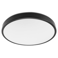 Plafon LED Lampa Sufitowa Natynkowa Łazienkowa 19W 4000K IP44 z Czujnikiem Ruchu ZOE LX Czarna 30cm