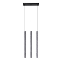 Lampa Sufitowa Wisząca Zwis 3x G9 Żyrandol Tubularna Szara Nowoczesna Pastelo Sollux