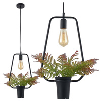 Lampa sufitowa wisząca dekoracyjna IL MIO SOREN Czarna E27 z kwiatkiem GOLDLUX (Polux)