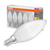 5x Żarówka LED B37 Świeczka E14 4.9W = 40W 470lm 2700K Ciepła 180° BASE Osram