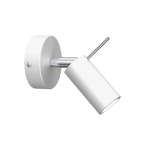 Lampa Ścienna Kinkiet PRESTON Biała Chrom 1x mini GU10 Milagro