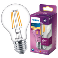 Żarówka LED E27 A60 4.3W = 40W 470lm 2700K Ciepła Filament PHILIPS