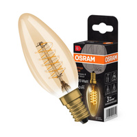 Żarówka LED Dekoracyjna B35 Świeczka E14 3.4W = 25W 250lm 2200K Ciepła 320° Filament Ściemnialna Vintage 1906 Osram