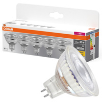 5x Żarówka LED MR16 Reflektor GU5.3 3.8W = 35W 345lm 2700K Ciepła 12V 36° BASE Osram