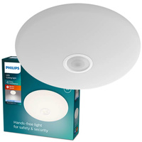 Lampa Sufitowa Plafon LED 6W 640lm 4000K Biała z Czujnikiem Ruchu Mauve Philips