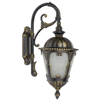 Lampa Ogrodowa Zewnętrzna Kinkiet Elewacyjny Oprawa Natynkowa E27 Czarna Wodoodporna IP44 Klasyczna TYBR 4686 Nowodvorski