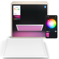 Panel LED Lampa Sufitowa Natynkowa 60x60 cm 60W 4150lm IP20 White and Color Ambiance RGB + TW Biała Inteligentna SMART Zigbee Bluetooth Surimu Philips HUE