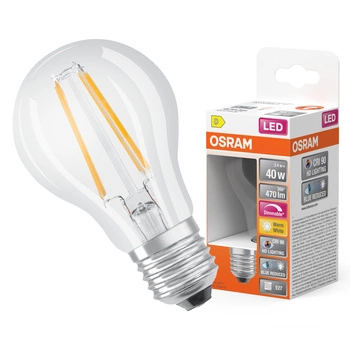 Żarówka LED A60 E27 3.4W = 40W 470lm 2700K Ciepła CRI90 300° Filament Ściemnialna SUPERSTAR PLUS CLASSIC Osram