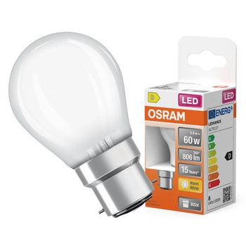 Żarówka LED P45 Kulka B22d 5.5W = 60W 806lm 2700K Ciepła 300° Retrofit Filament CLASSIC Osram