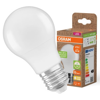 Żarówka LED A55 E27 4.9W = 40W 470lm 2700K Ciepła 200° PCR LAMPS Osram